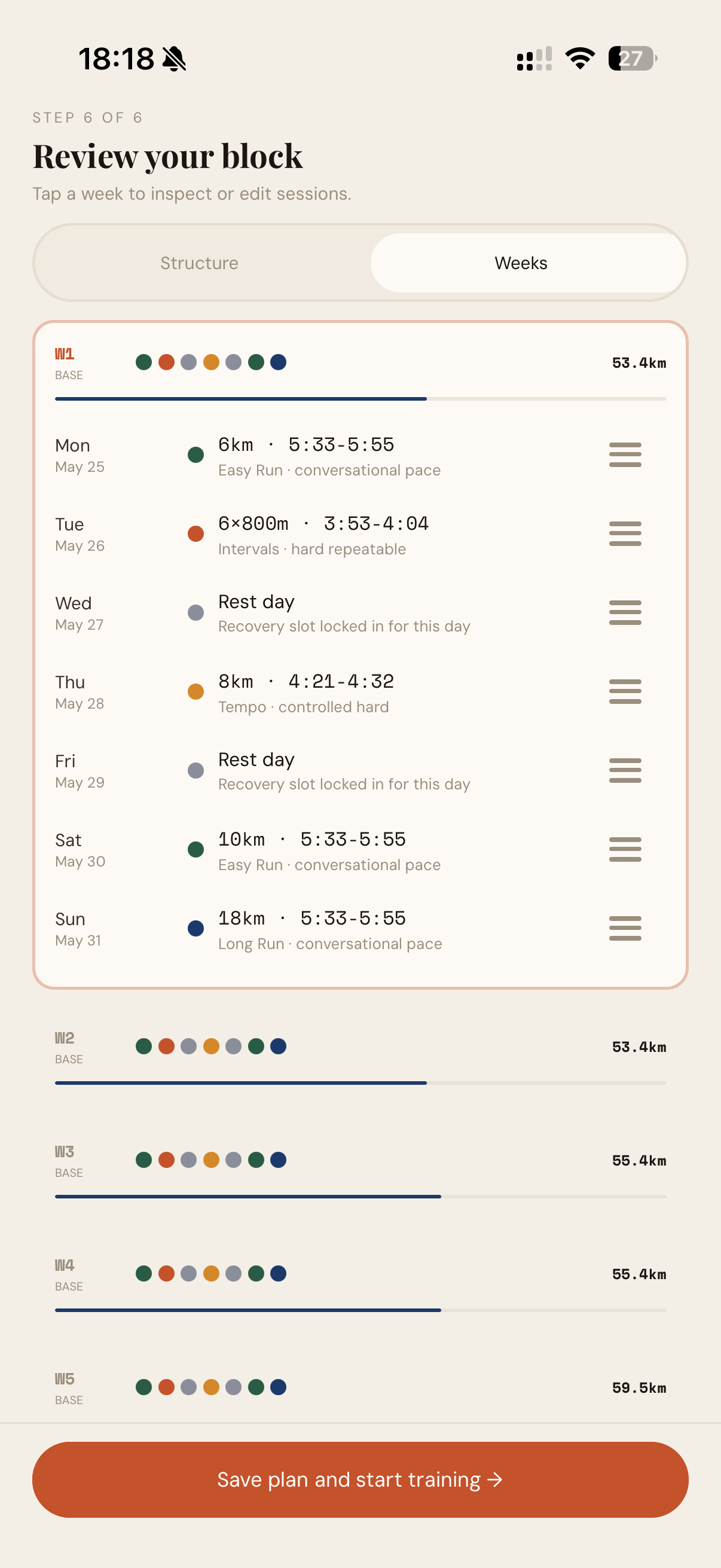 Steady design your week view